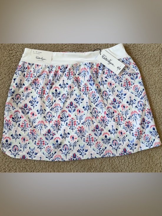 Walter Hagen Pants - Walter Hagen White Mini Skort wNavy & Pink Floral Motif Tennis/Golf
